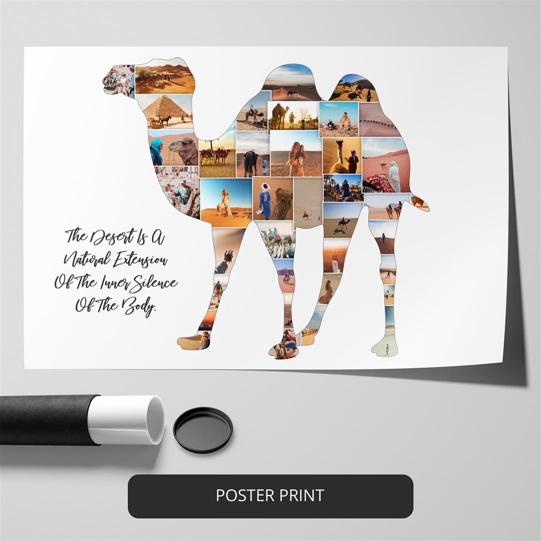 Camel Wall Art: Customized Photo Collage Print