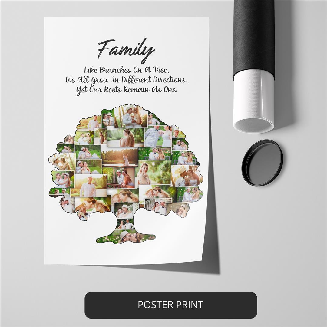 Family Tree Customizable with Names | Family Tree for Anniversary Gift