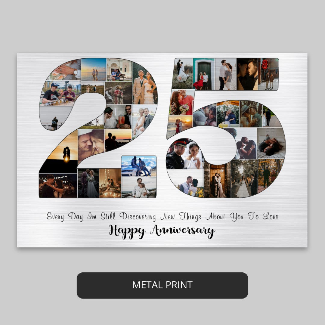 25th Wedding Anniversary Gifts for Couples, Silver 25th Anniversary Card |  eBay