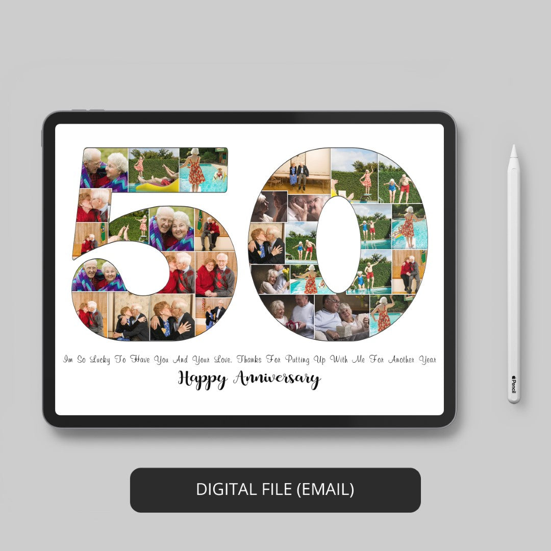 50th Wedding Anniversary Collage Gift Ideas For Friends – CollagemasterCo