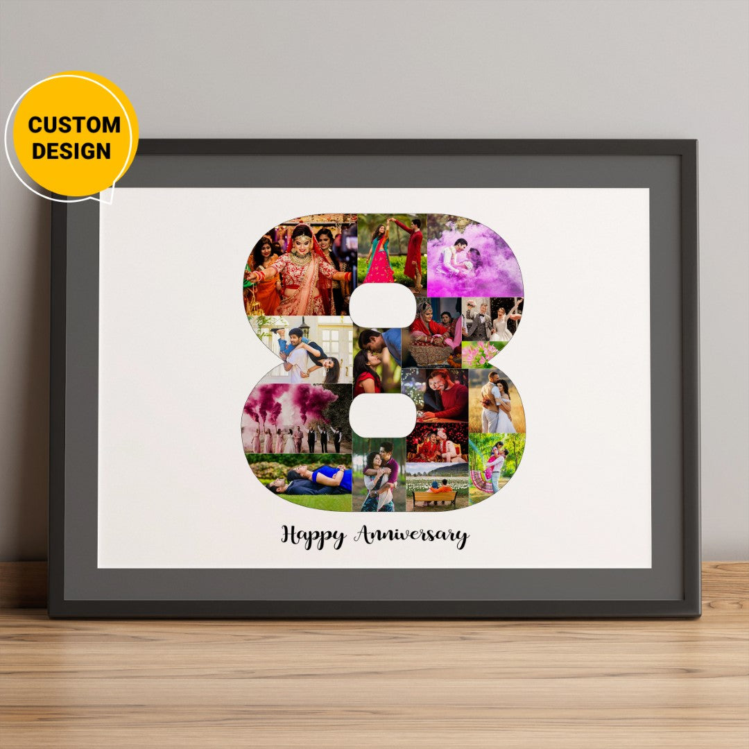Personalized Anniversary Gift for Boyfriend, 1 Year Anniversary Gift for  Husband, Custom Number One Collage, One Year Anniversary Gifts - Etsy