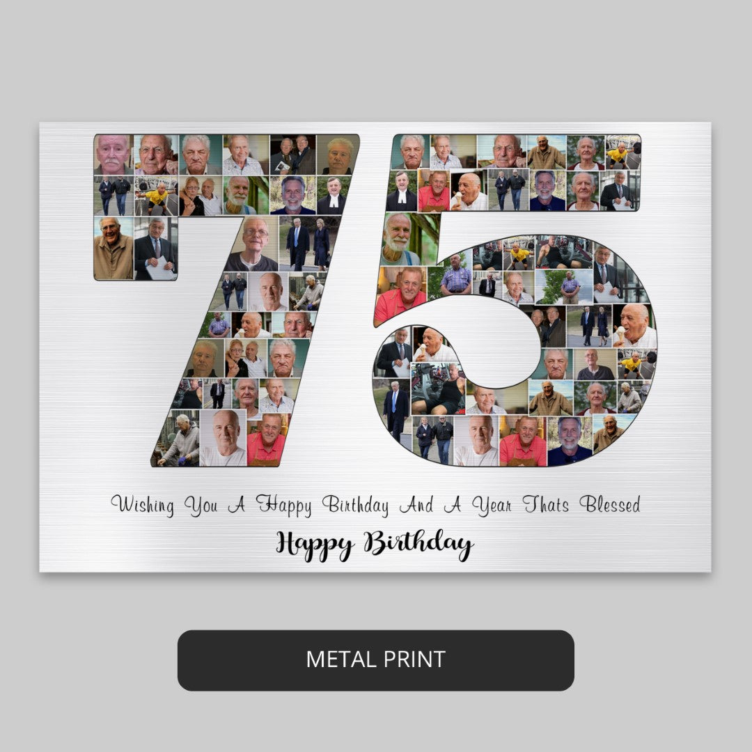 Online Custom Photo Collage Gift For Mom 75th Birthday – CollagemasterCo
