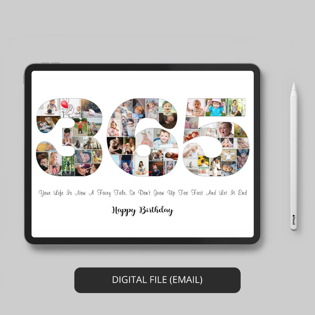 Online Gift For Girls | Online Personalised 1st Birthday Picture Collage  Gift For Girls – CollagemasterCo