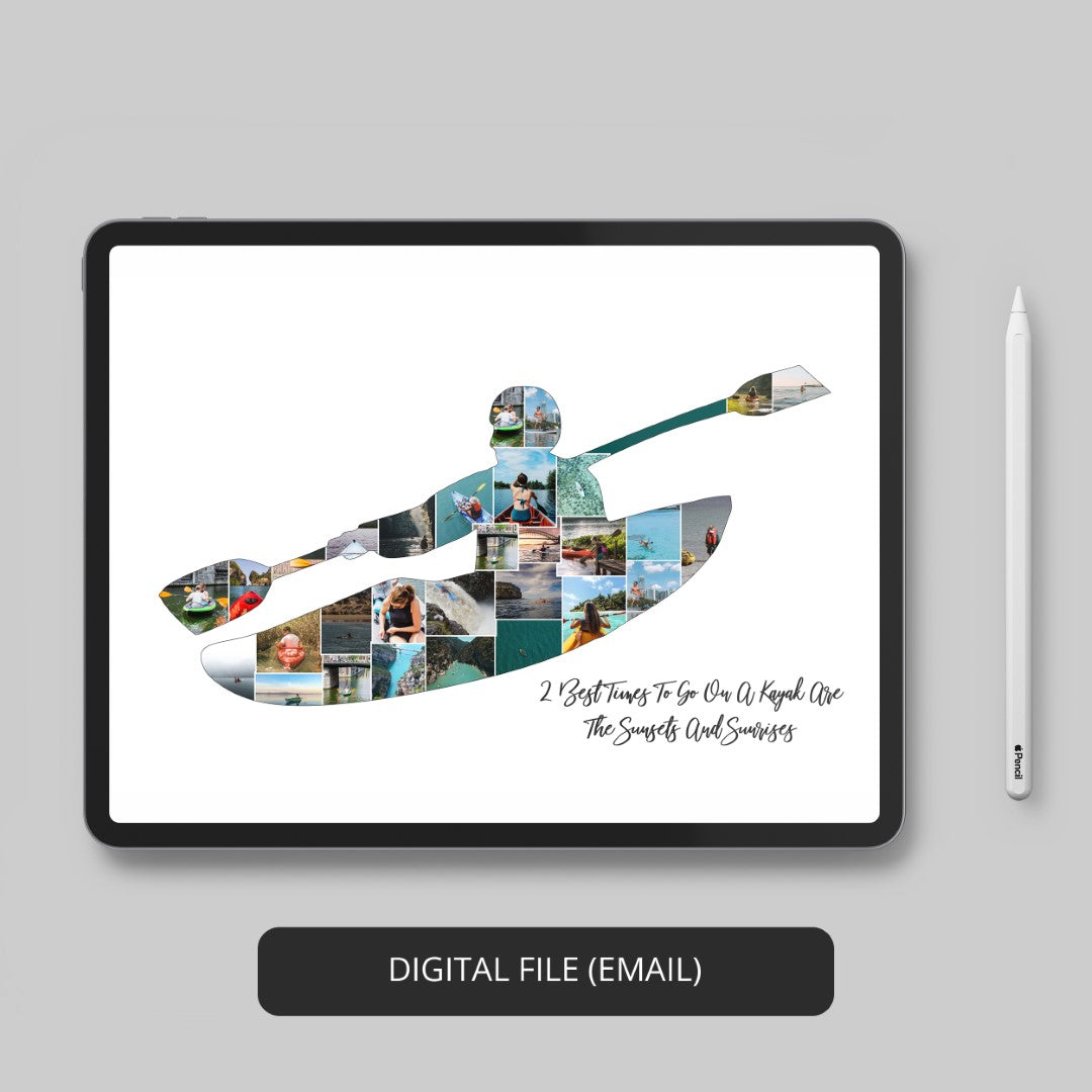Custom Cool Kayaking Photo Collage Gift Ideas For Kayakers – CollagemasterCo